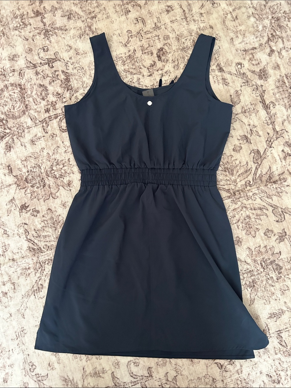 Calia Navy Sleeveless Drawstring Waist Mini Dress - Picture 4 of 6